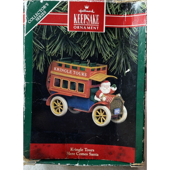 Hallmark 1992 Kringle Tours Here Comes Santa Series Christmas Tree Ornament - Picture 9 of 11